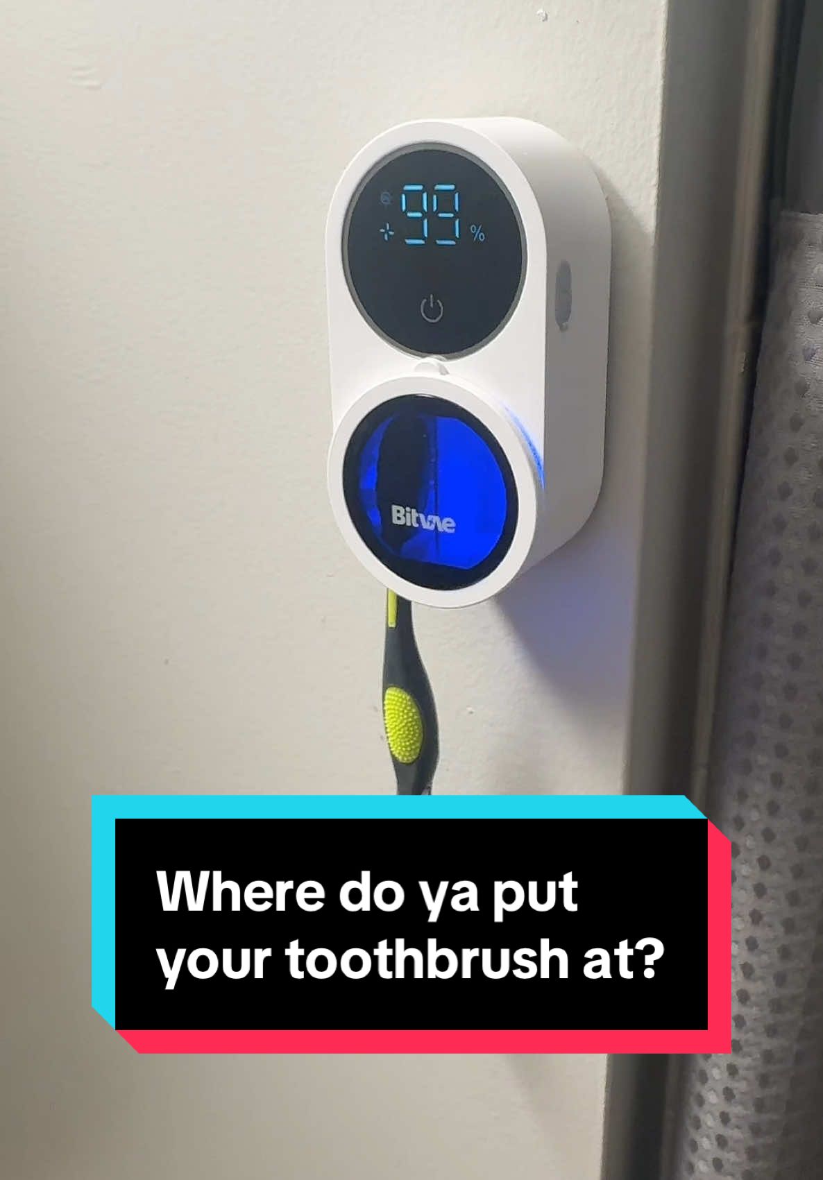 Didn’t know they had toothbrush sterilizers 🤔 #toothbrush #waterflosser #toothbrushholder #toothbrushsterilizer #bathroomgadgets 