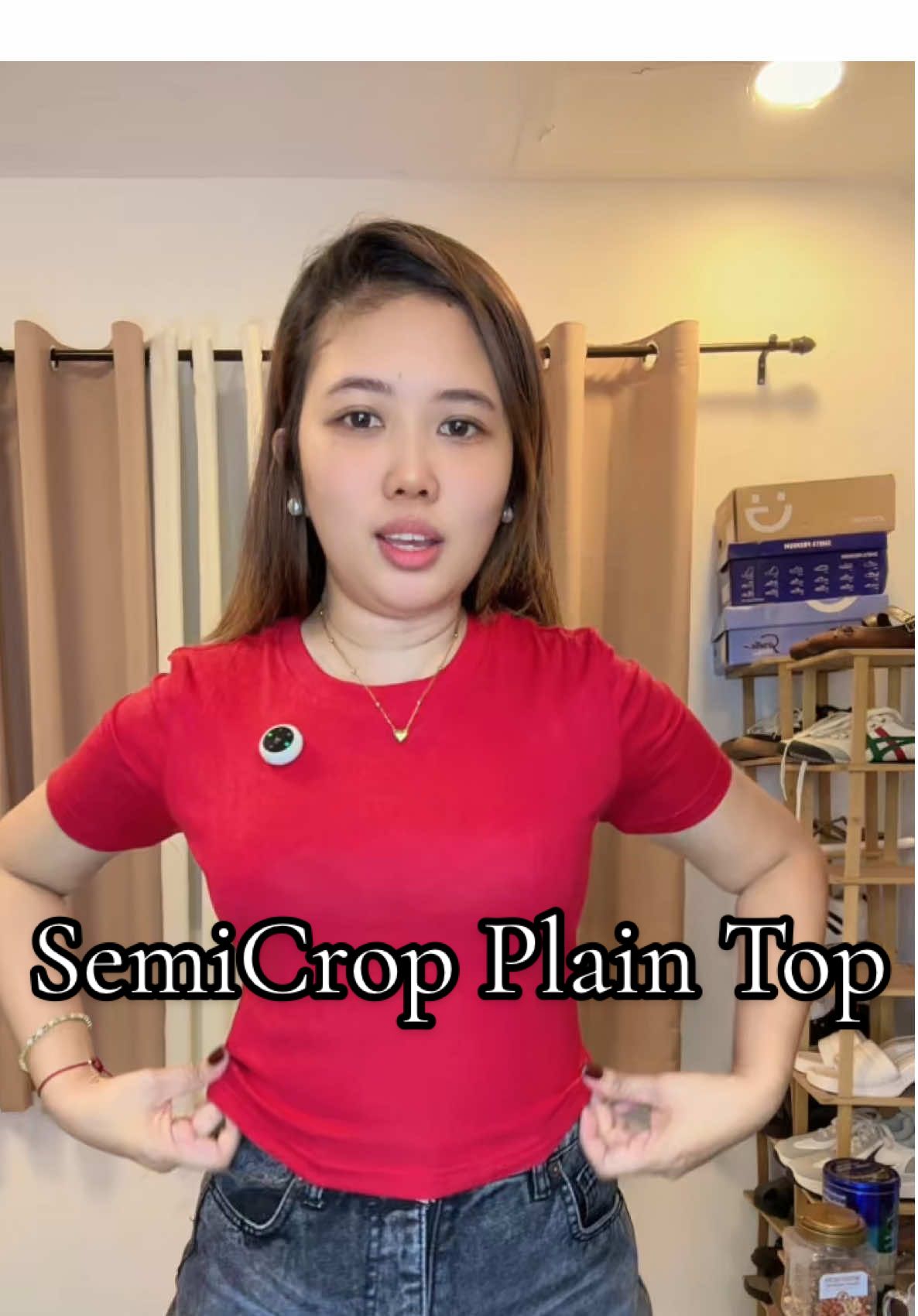 Perfect na semicrop top nakita ko na! Checkout kanadin! ✨✨ #semicroptop #plainshirt #fashiontiktok #christmasoutfit #fashion 