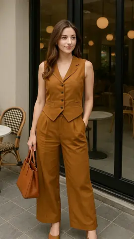 Setelan Wanita Vest Celana Kulot bahan katun twil #setelanwanita #vest #celanakulot #promo #fyp 