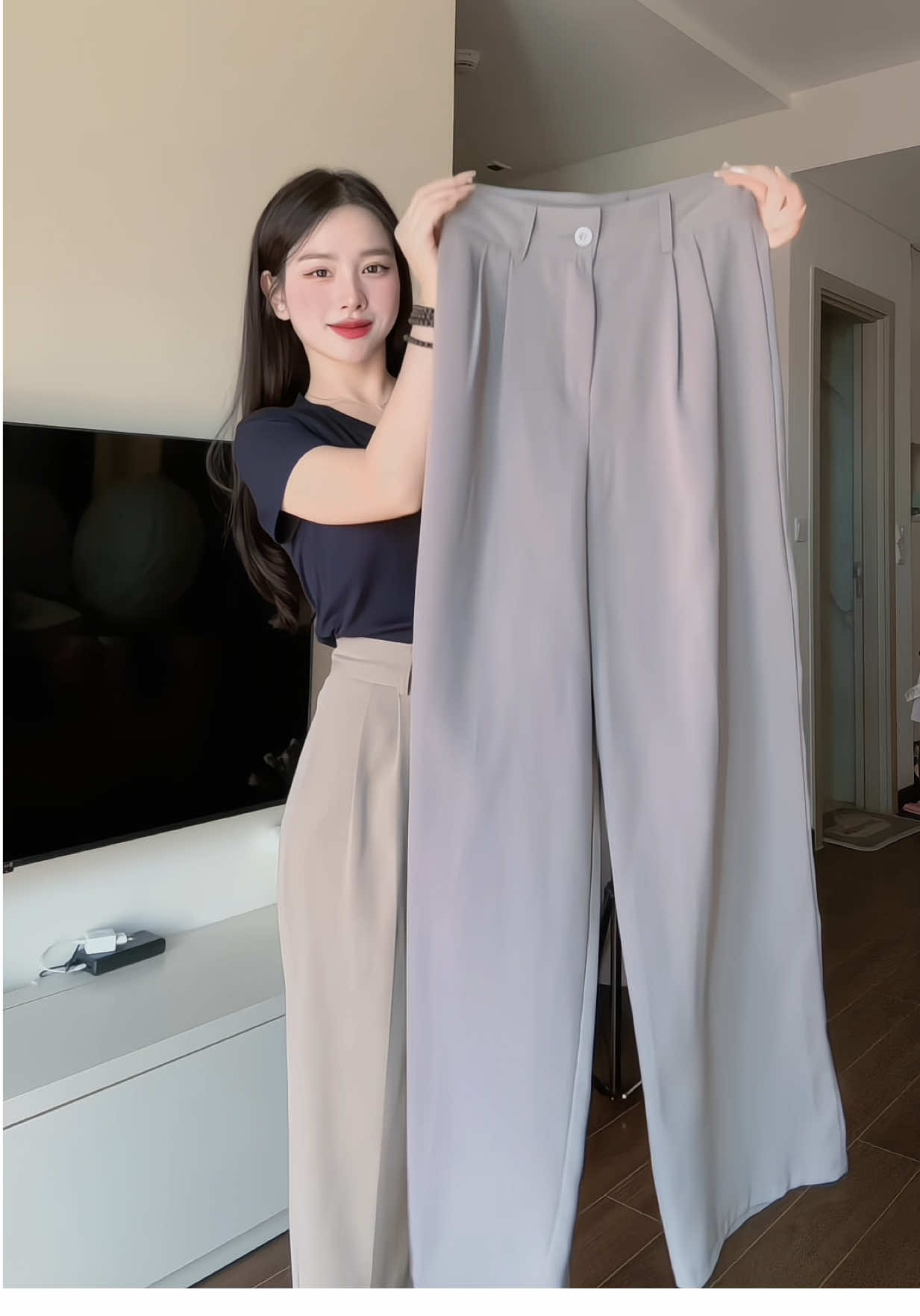 Quần suông ỐNG VỪA nhẹ nhàng đứng from 💕