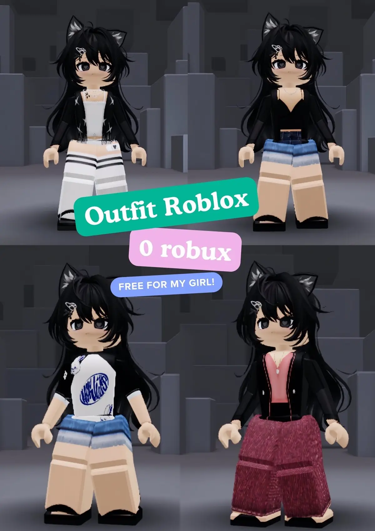 Follow for more ideas! 💖 Mau gambar T-shirt yg HD? klik link bio! ✅ Tutorial bikin kaosnya udah pernah aku posting, cek profile yaa!! #roblox #robloxfyp #robloxindonesia #fyp #mootsroblox #robloxtrend #moots? #moots?? #tutorialroblox #outfitroblox #outfit0robux #tutorial0robuxroblox #robloxedit 