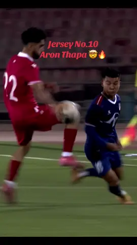 Aron Thapa on National Jersey 🤯 #aronthapa #nepalvstajikistan #u23afccup @Dona Thapa Magar @Alan Thapa10 @Aron_thapa_magar 