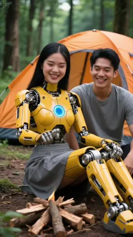 Camping with a Robot #robotics #humanoid 