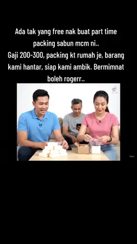 Ada tak yang free nak buat part time packing sabun mcm ni.. Gaji 200-300, packing kt rumah je, barang kami hantar, siap kami ambik. Bermimnat boleh rogerr.. #parttime #kerjasenang #packing #baranghantar #sabun 