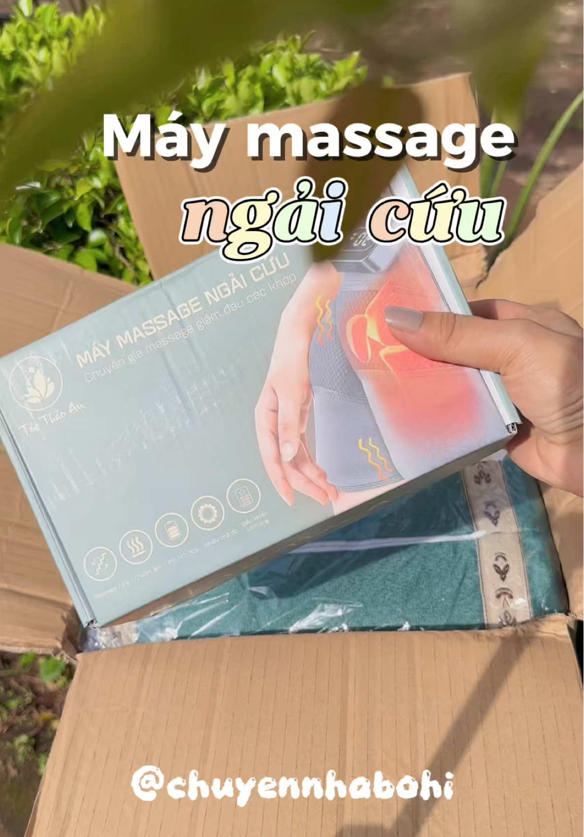 Máy massage ngải cứu giúp đỡ mỏi khớp gối- vai or khuỷu tay #quatang#quataloiconchamsoc #chuyennhabohi #massagethaoduoc #tucthaoan 