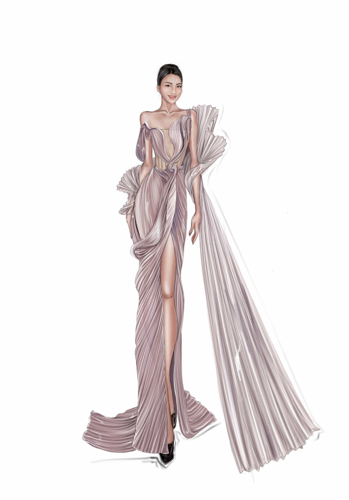 Designing the future of fashion with just an iPad and imagination. 🚀👗#FashionDesign #DressDesign #FashionIllustration #DesignerLife #maisonmet 