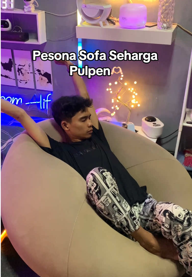 nyaman banget sofanya🫶🏻 #sofa #sofabulat #sofaangin #sofamurah #beanbag 