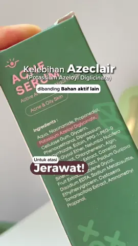 Kelebihan Azeclair dibanding bahan aktif lainnya untuk atasi jerawat !!  #serumazeclair #acnenoazeclair #jerawat #acnenoindonesia 