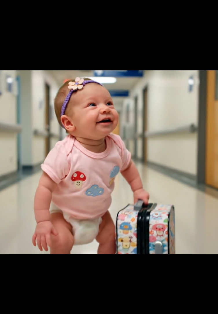 She stands up just to be interviewed.🤣😂 #aibaby #baby #fyp #funnyvideo #viral 