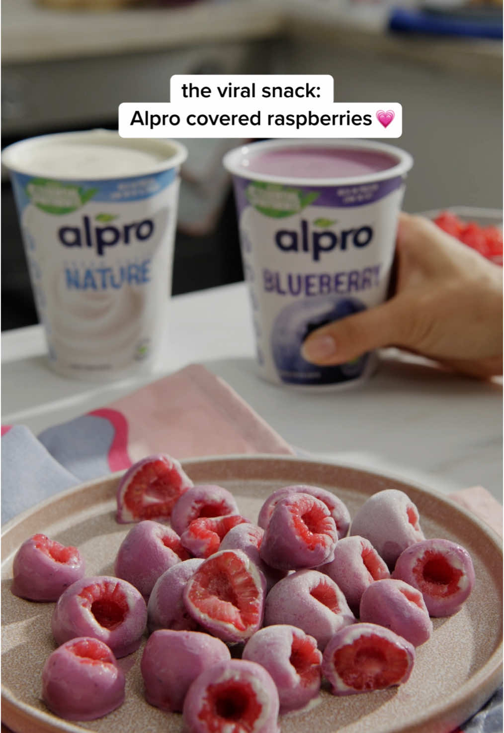 double dipped in Alpro and straight to the freezer = elite snack. go make them rn 💗 #alpro #plantbased #Recipe #raspberry #frozenraspberries *Alpro Strawberry contains 5 essential nutrients: calcium, protein and vitamins B12, D2, B2. *Alpro Nature contains 5 essential nutrients: calcium, protein and vitamins B12, D2, B6.