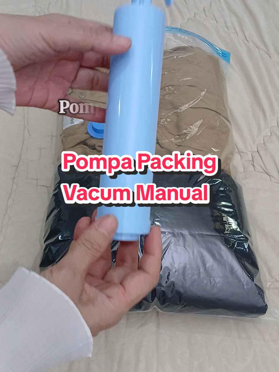 Pompa packing vacum baju untuk koper  #pompavakum #pompapacking 