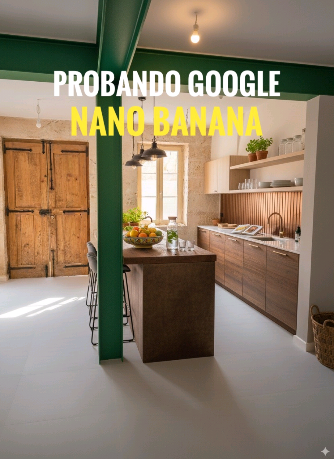 probando nano banana para renders de la cocina.#beforeandafter #antesydespues #arquitectura #diseñointerior #nanobanana 
