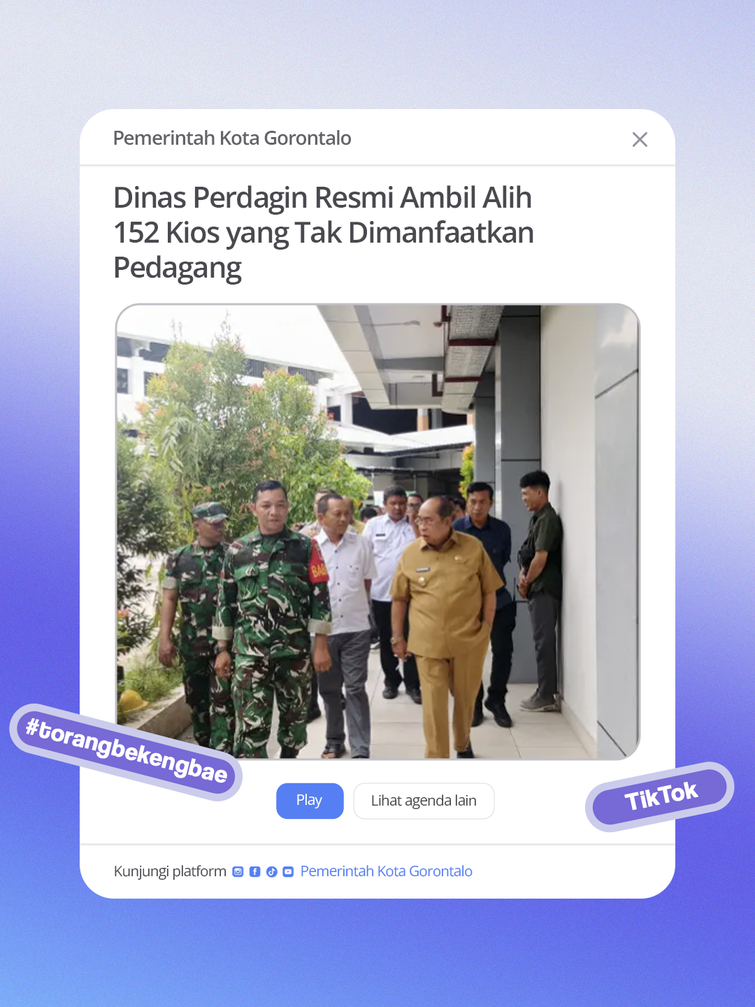 Dinas Perdagin Resmi Ambil Alih 152 Kios yang Tak Dimanfaatkan Pedagang #pemerintahkotagorontalo #diskominfokotagorontalo #torangbekengbae #walikotagorontalo #adhandambea