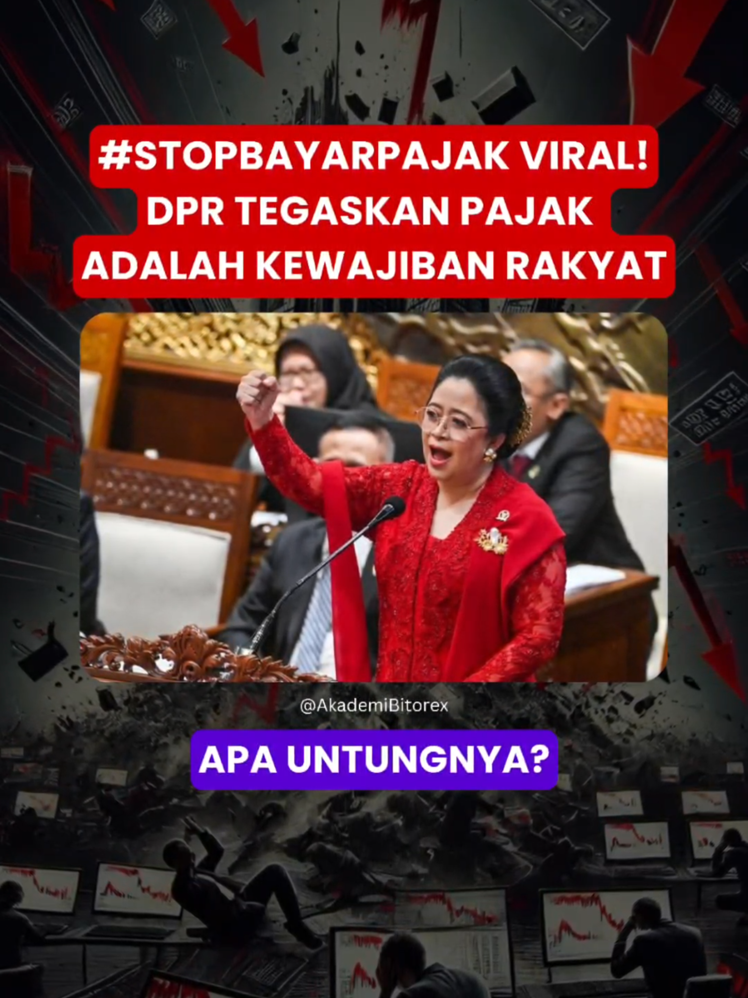 #StopBayarPajak Viral‼️ DPR tegaskan membayar pajak adalah kewajiban rakyat. 🏛️ Pajak digunakan untuk gaji guru, buruh, tunjangan sekolah, dan pembangunan infrastruktur. 📚🛣️ Munculnya gerakan ini di media sosial menunjukkan masyarakat kritis terhadap isu gaji & tunjangan pejabat. Apakah masyarakat tetap patuh membayar pajak? 🤔 _______ #DPR #pajak #stopbayarpajak #Indonesia #ekonomi #puan #megawati #demo #prabowo #pajak #jokowi #beritaindonesia #komisiXI #warganegara #transparansi #hukum #politik #edukasi #fyp #fypシ #fypage #AkademiBitorex #AkademiBitorex_Ltd