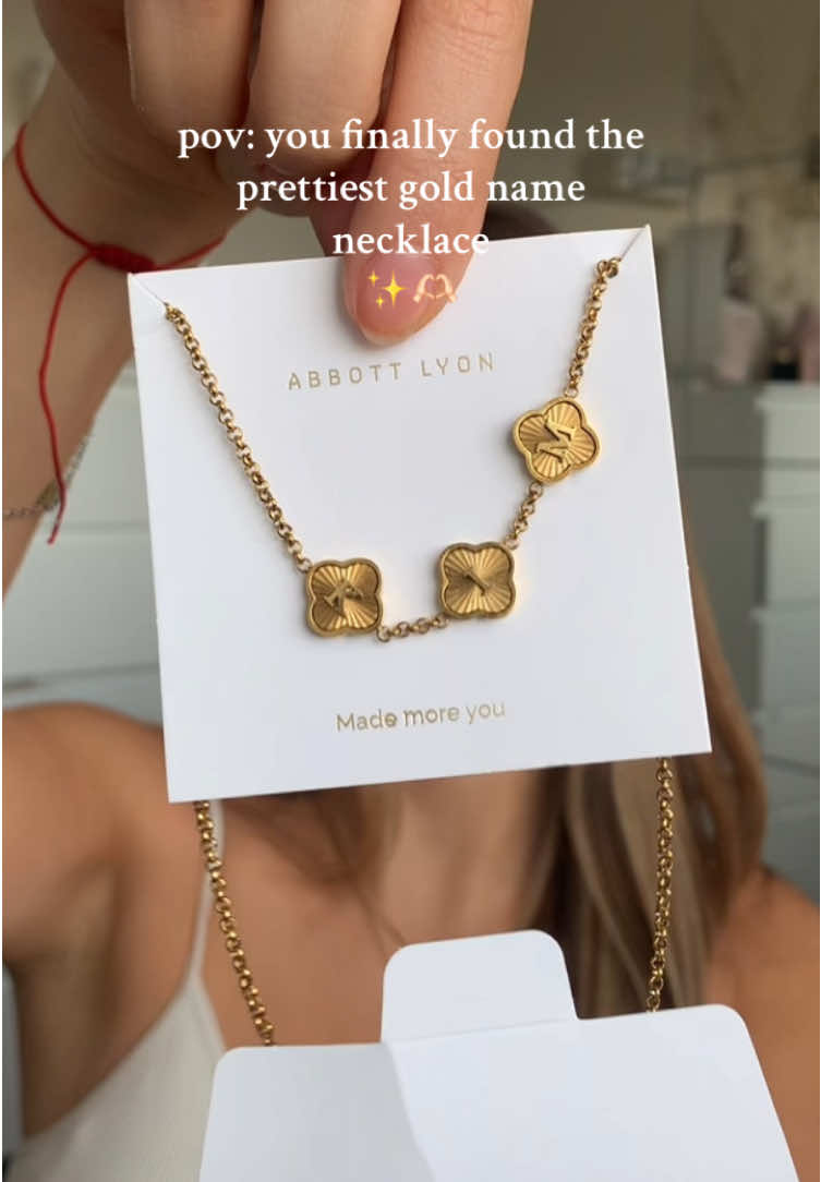 My new everyday necklace ✨ @Abbott Lyon #TheALCollective #Unboxing  Shop through this link for ££ off ✨ : https://community.abbottlyon.com/s/kimberley.p #namenecklace #jewelryunboxing #gifted 