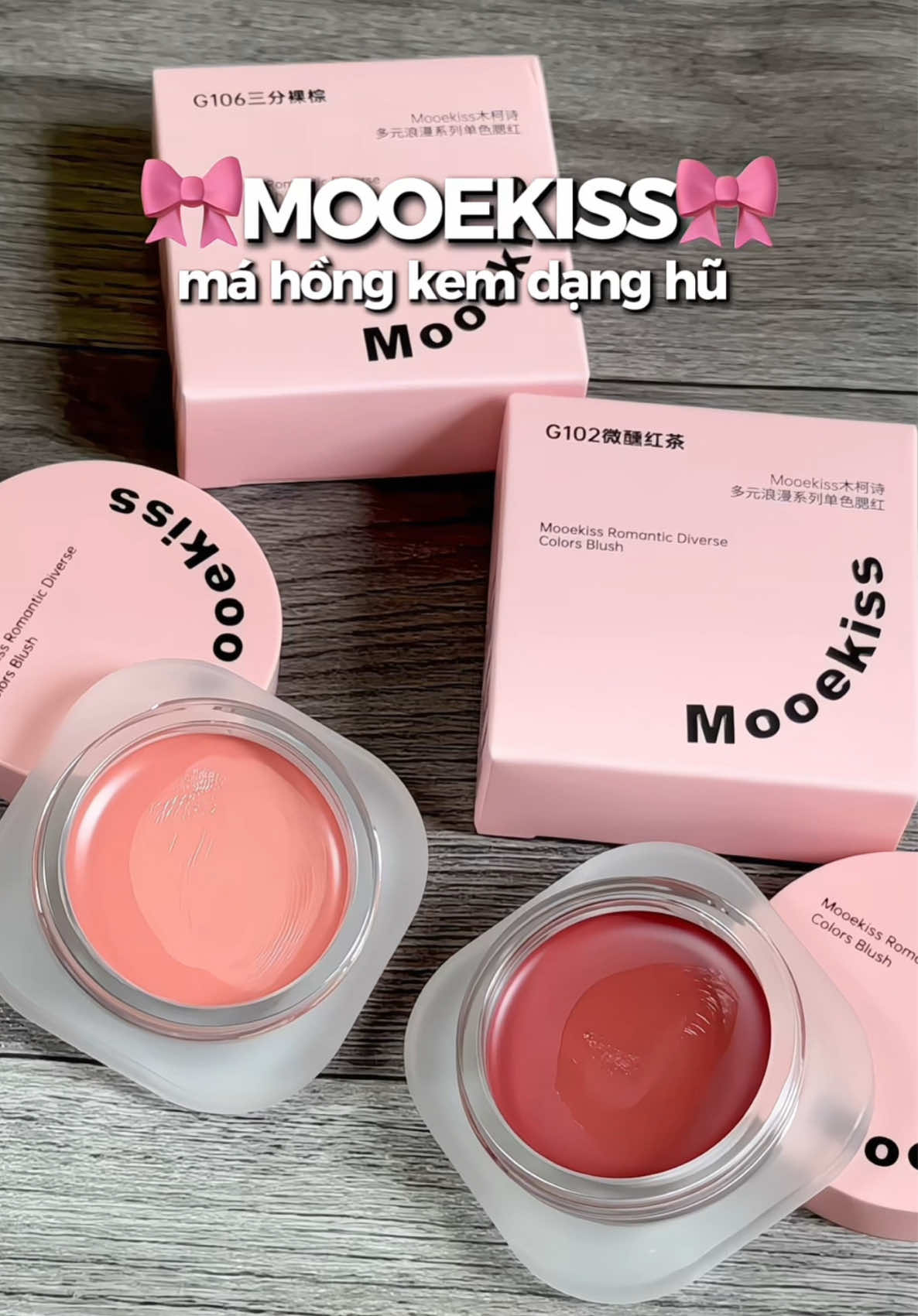 +1 máy mê má hồng kem của mooekiss rùi 🎀✨🥺 #mooekiss #mahongkem #mahongkemmooekiss #makeup 