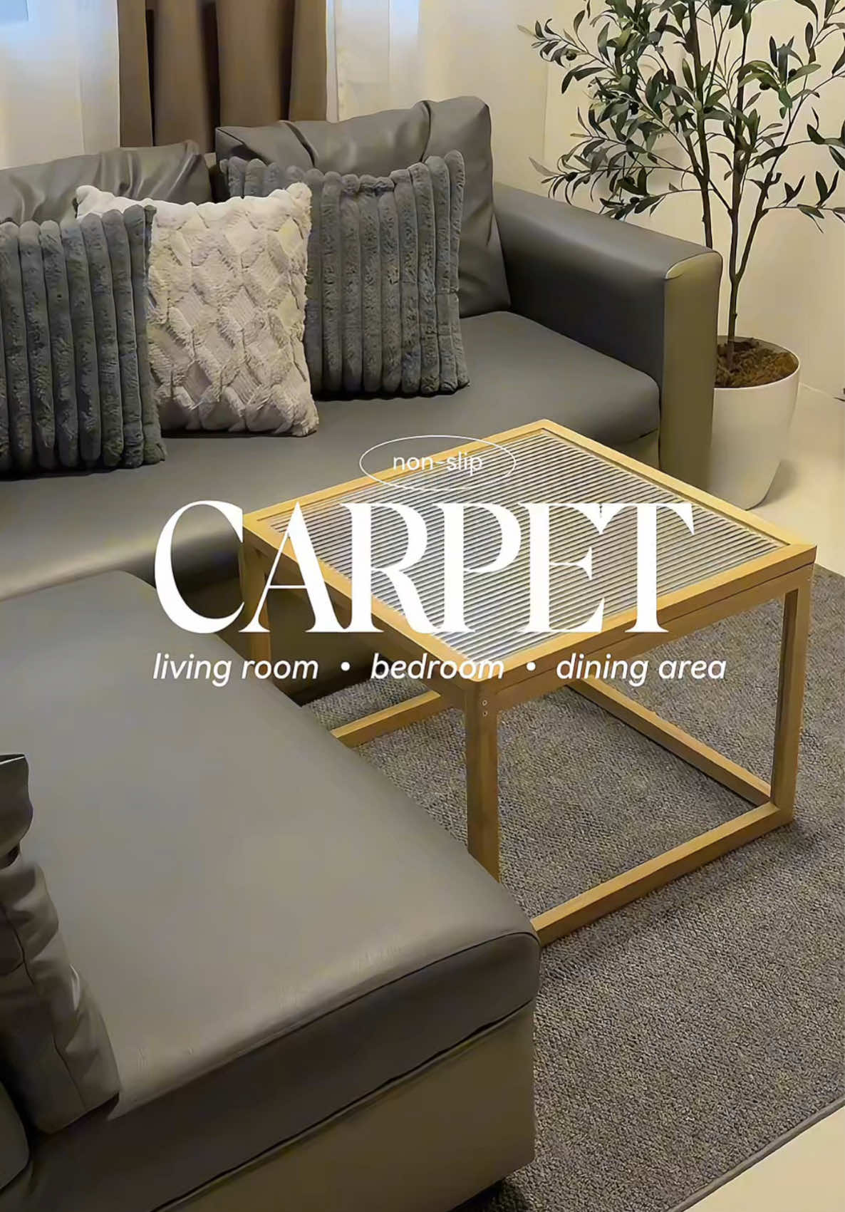 finally found a high-quality carpet that truly stays in place – non-slip, durable, and very elegant! 🥹💫 #nonslipmat #carpet #floormat #livingroom #livingroomdecor 