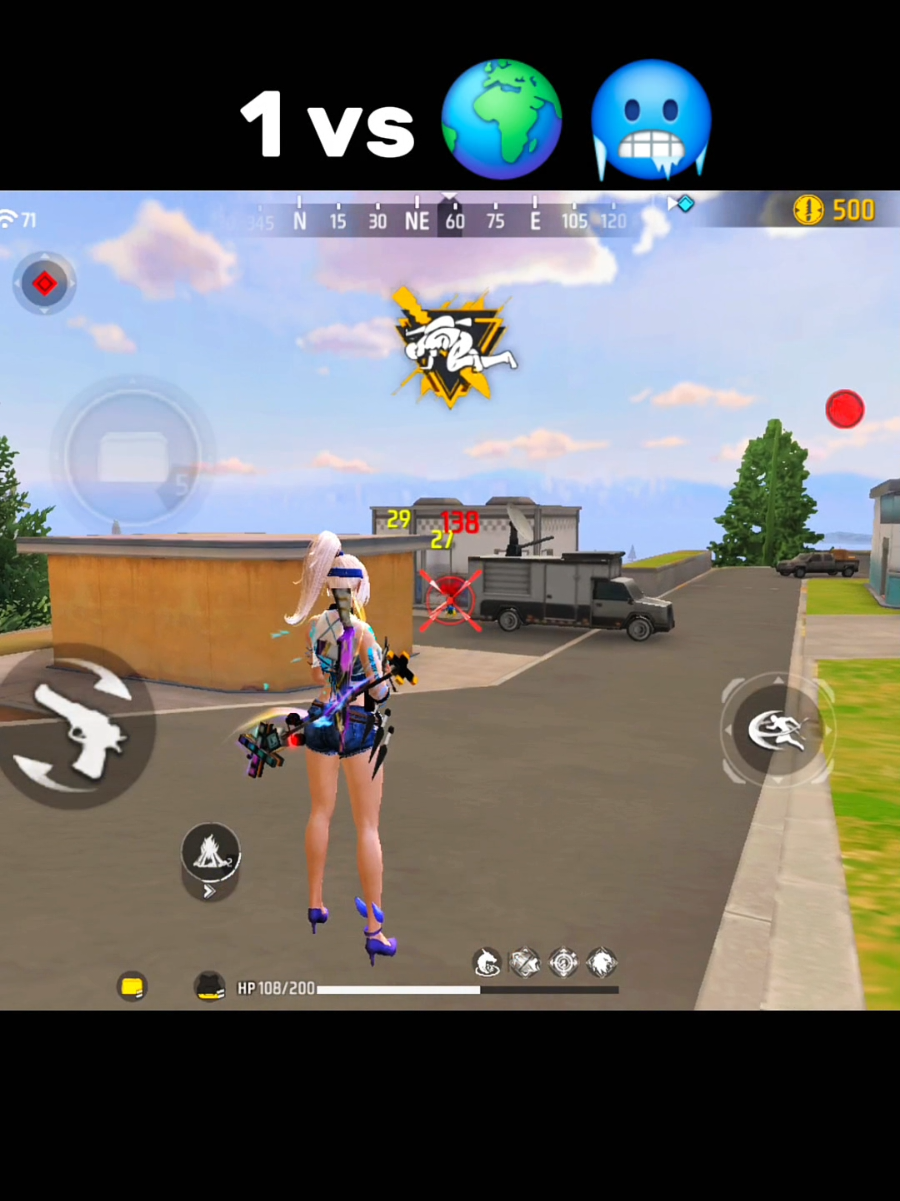 1 vs kil24🥶 #game #freefire #настройки #fyp #freefire_lover 