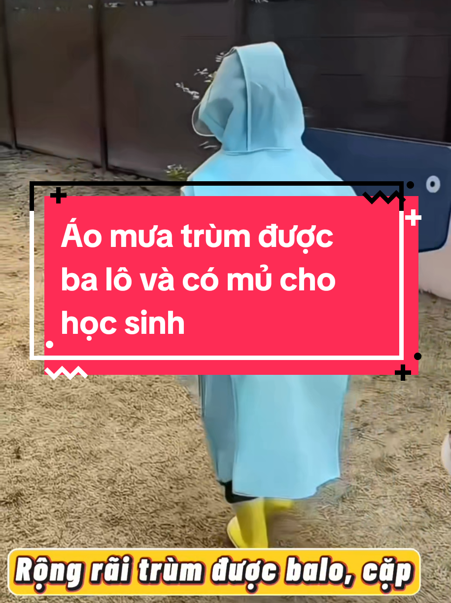 Áo mưa học sinh rộng rãi #aomuachongtham #aomua #xuhuong 