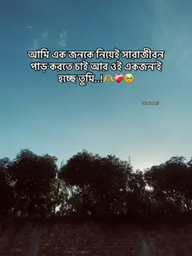 আমি এক জনকে নিয়েই সারাজীবন পাড় করতে চাই আর ওই একজন’ই হচ্ছে তুমি..!🫶❤️‍🩹🥹#fyp #viral #caption #song #uy 