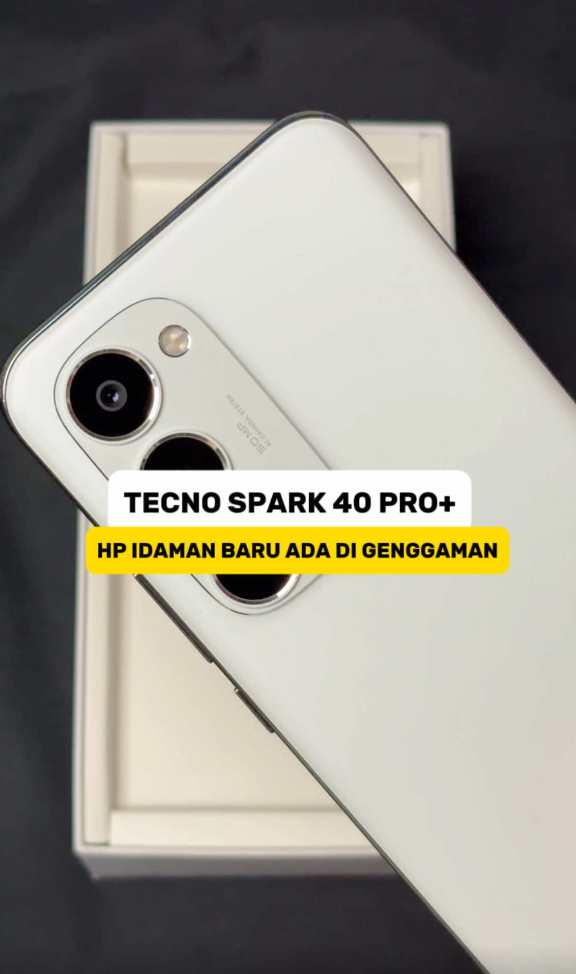 Unboxing HP idaman semua orang 😍 Tecno Spark 40 Pro+ hadir dengan desain mewah, layar kece, dan performa yang bikin aktivitas lancar seharian. 📱✨  #TecnoSpark40ProPlus #HPIdaman #UnboxingHP #SmartphoneKece #HPMewah #HPPilihan