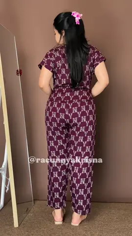 Rekomendasi setelan celana panjang bahan rayon motif bahan adem #rekomendasioutfit #outfitmurah #setelanrayon 