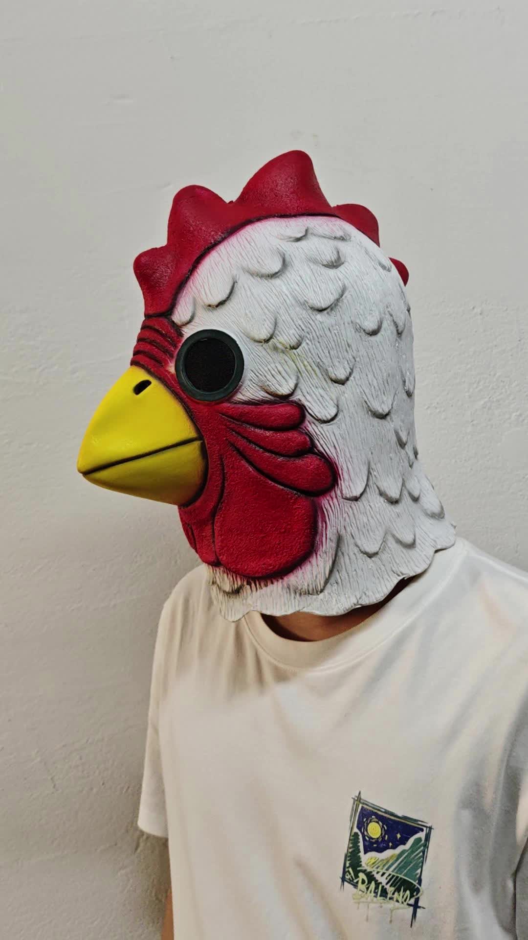 Halloween Mask Animal Head Rooster Mask Hotline Miami Game Props Adult Richard Rooster Full Face Mask Crazy Chicken Mask #halloweenmask #halloweencocktail #halloweenprops #clowncostume #dogcostumes #halloweenclownmakeup #halloweenprop #halloweencostume2024 #aztecclaymask #fullfacemask