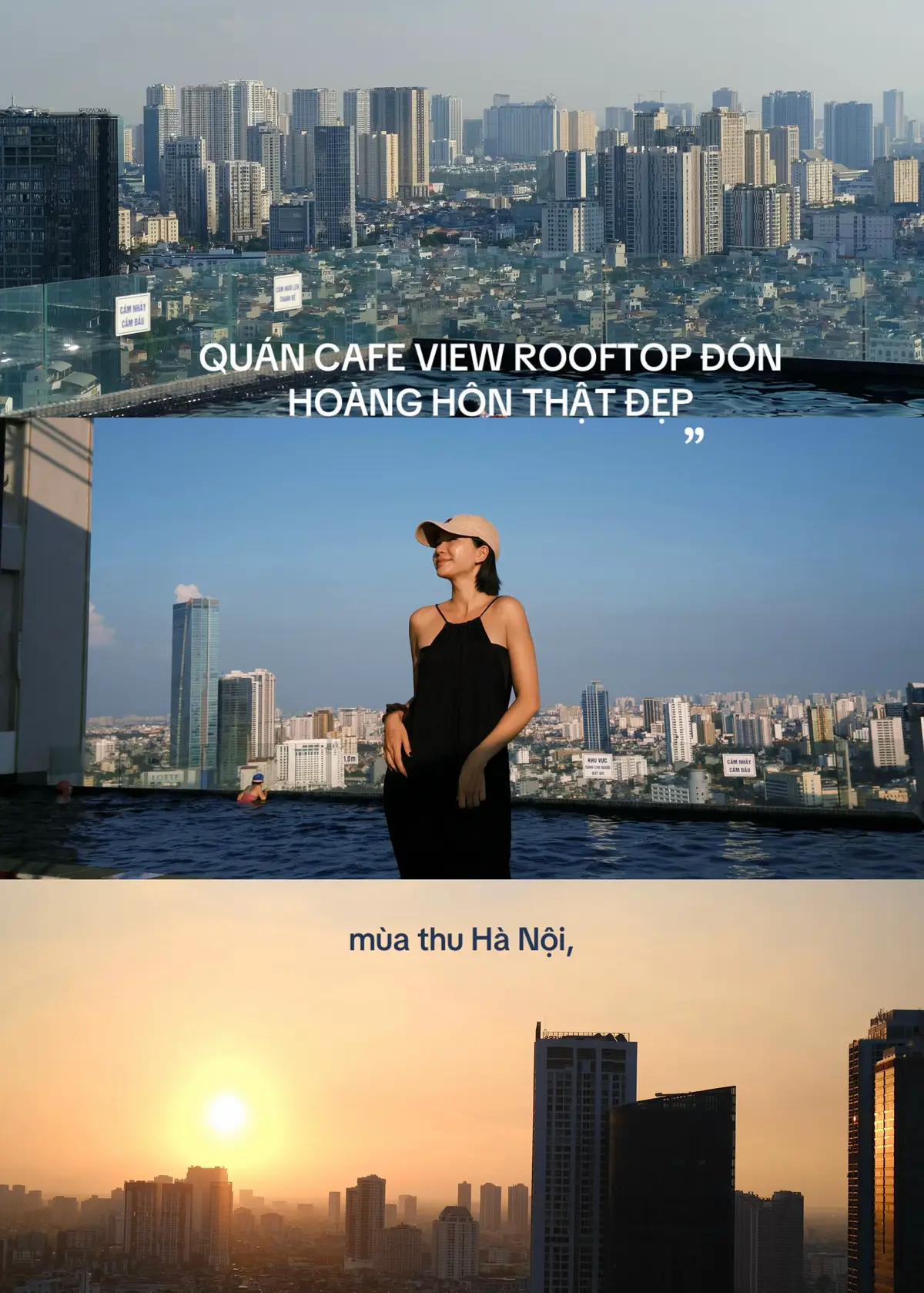 Quán cafe view rooftop đẹp mà chill, ngắm hoàng hôn mùa thu Hà Nội #natwithu #hanoi #coffeehanoi #cafehanoi #fyp 