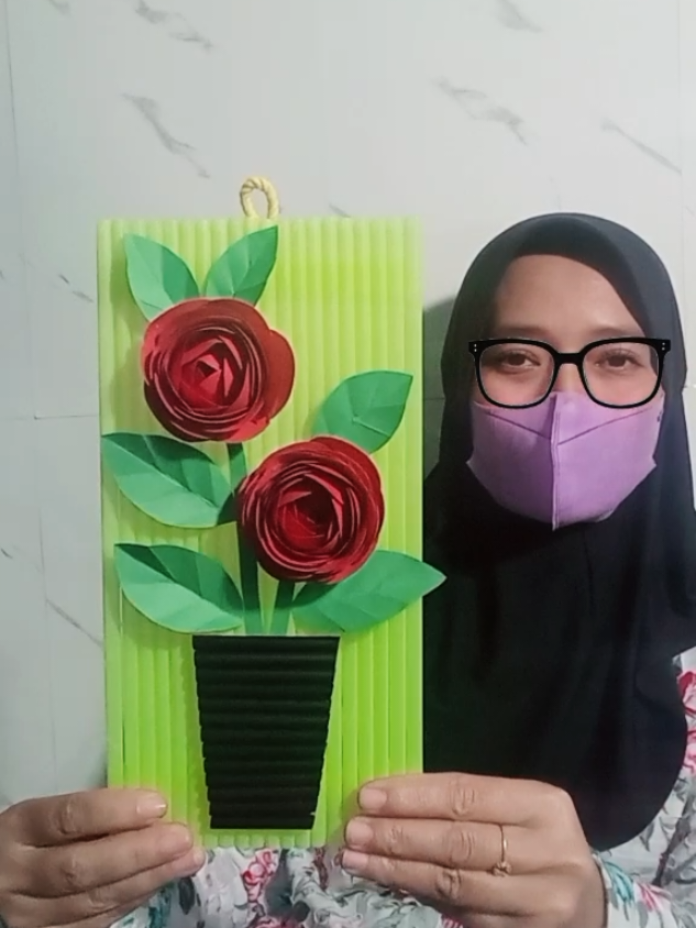Kreasi Hiasan Dinding dari Sedotan dan Kertas #DIY #craft #kerajinan #idekreatif 