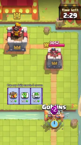 Can my daily emote 3 crown  #clash #clashroyale #clashtok 