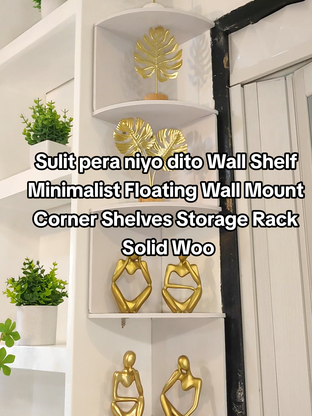 Sobrang mura lang nito Sulit pera niyo dito Wall Shelf Minimalist Floating Wall Mount Corner Shelves Storage Rack Solid Wood Book Shelf Decorate MDf Wooden Decoration #shelves #floatingshelves #shelf #wallmountedshelf #hangingrack 