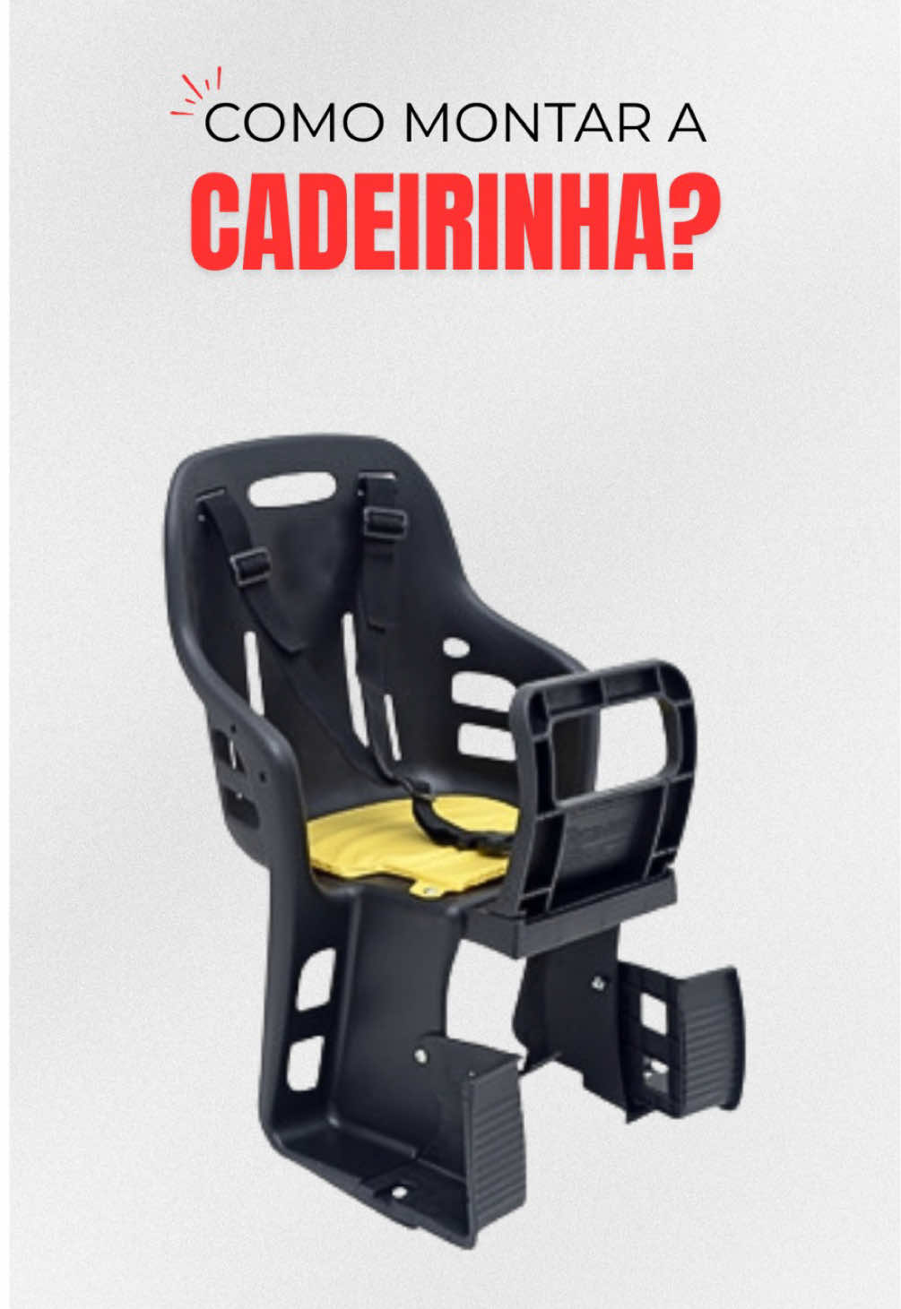 Aprenda agora a montar sua cadeirinha! #bicicleta #ciclismo #bike #gfrshop  https://shopee.com.br/Cadeirinha-Infantil-Traseira-Para-Bagageiro-Com-Cinto-Para-Bike-Bicicleta-i.791991043.19198093590