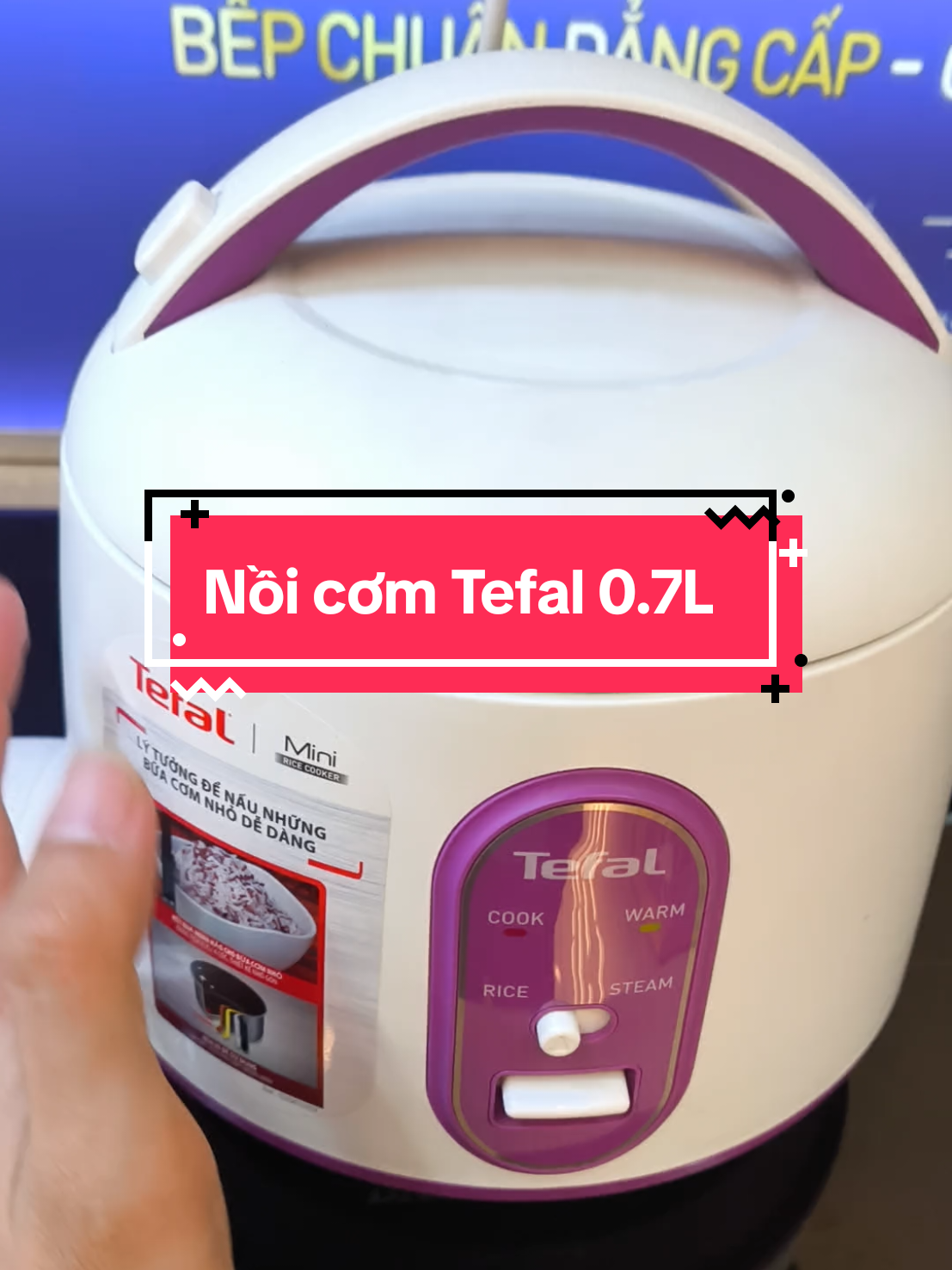 Nồi cơm điện nhỏ Tefal 0.7 Lít. Bảo hành 2 năm. Dòng cơ bền bỉ dễ dùng. #dobep #xuhuong #diengiadung #noicomdien #tefal
