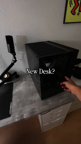 What do you think about the Alex Desk with the Table Wrap?🥹#compsetup #ikea #pcbuild #pcbootup #tablewrap 