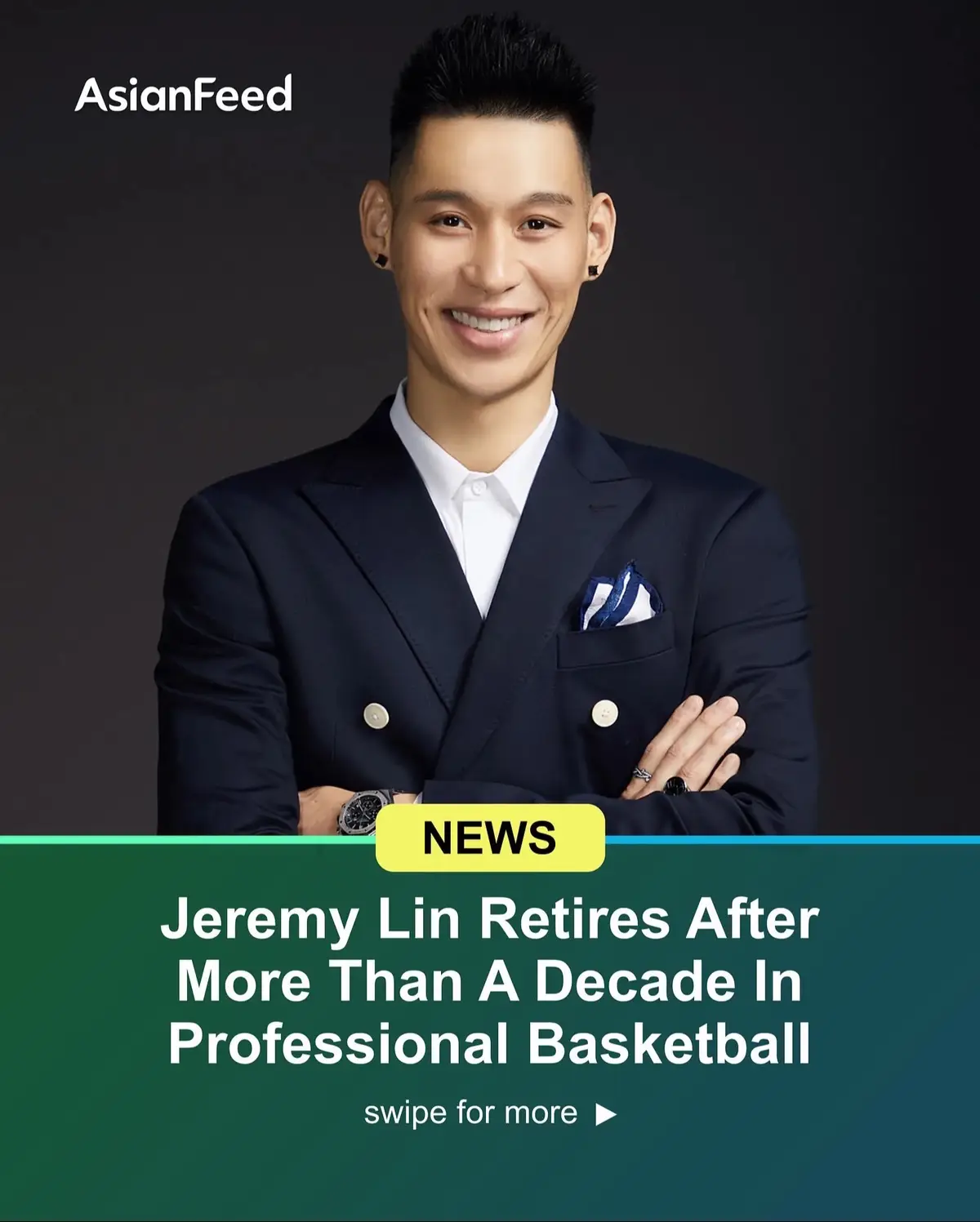 Jeremy Lin has officially announced his retirement from professional basketball, more than a decade after sparking the unforgettable ‘Linsanity’ era 🏀 Follow @asianfeed for more‼️ #Asian #News #JeremyLin #Linsanity #NBA         