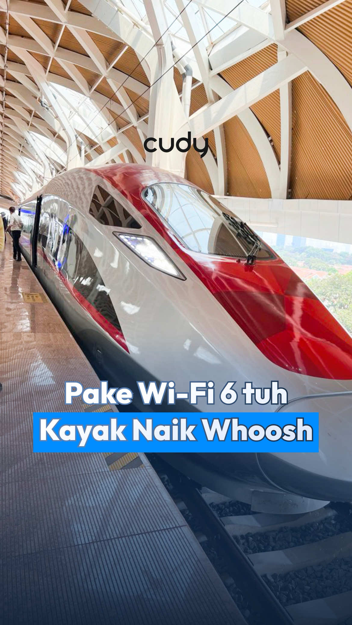 Pake Wi-Fi 6 = rasanya kayak naik Whoosh 🌐🚄 Kamu tim streaming, gaming, atau kerja? Tulis di komen ya 👇 #cudyindonesia #wifi #fypindonesia #router #fyp 