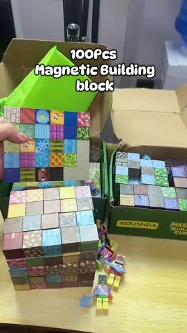 Niko 100Pcs Magnetic Building  block enhances your kids creativity #magneticblocks #magneticbuildingblocks #buildingblocks #montesorri 