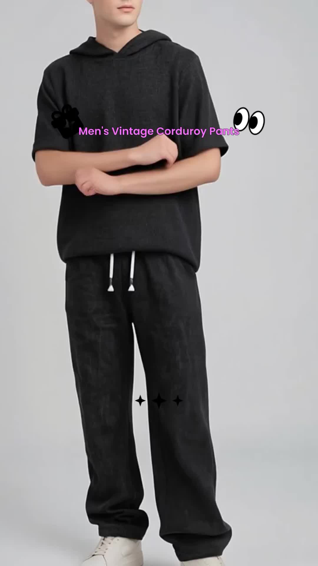 Men's Vintage Printed Loose Corduroy Pants with Slant Pocket Design Breathable Fashionable Street Style Straight-Leg Pants Suitable for Casual City Strolls and Outdoor Activities Fashion Trendy Pants Drawstring Business Wear 