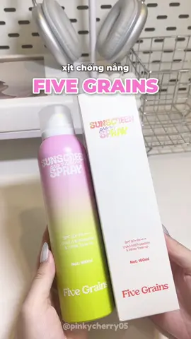 Xịt chống nắng Five Grains ✨ #fivegrains #xitchongnangfivegrains #xitchongnang #duongda #xuhuong 