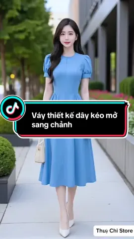 Váy thiết kế dây kéo mở sang chảnh. #vayxinh #thoitrangnu #xuhuong #viral #thinhhanh 