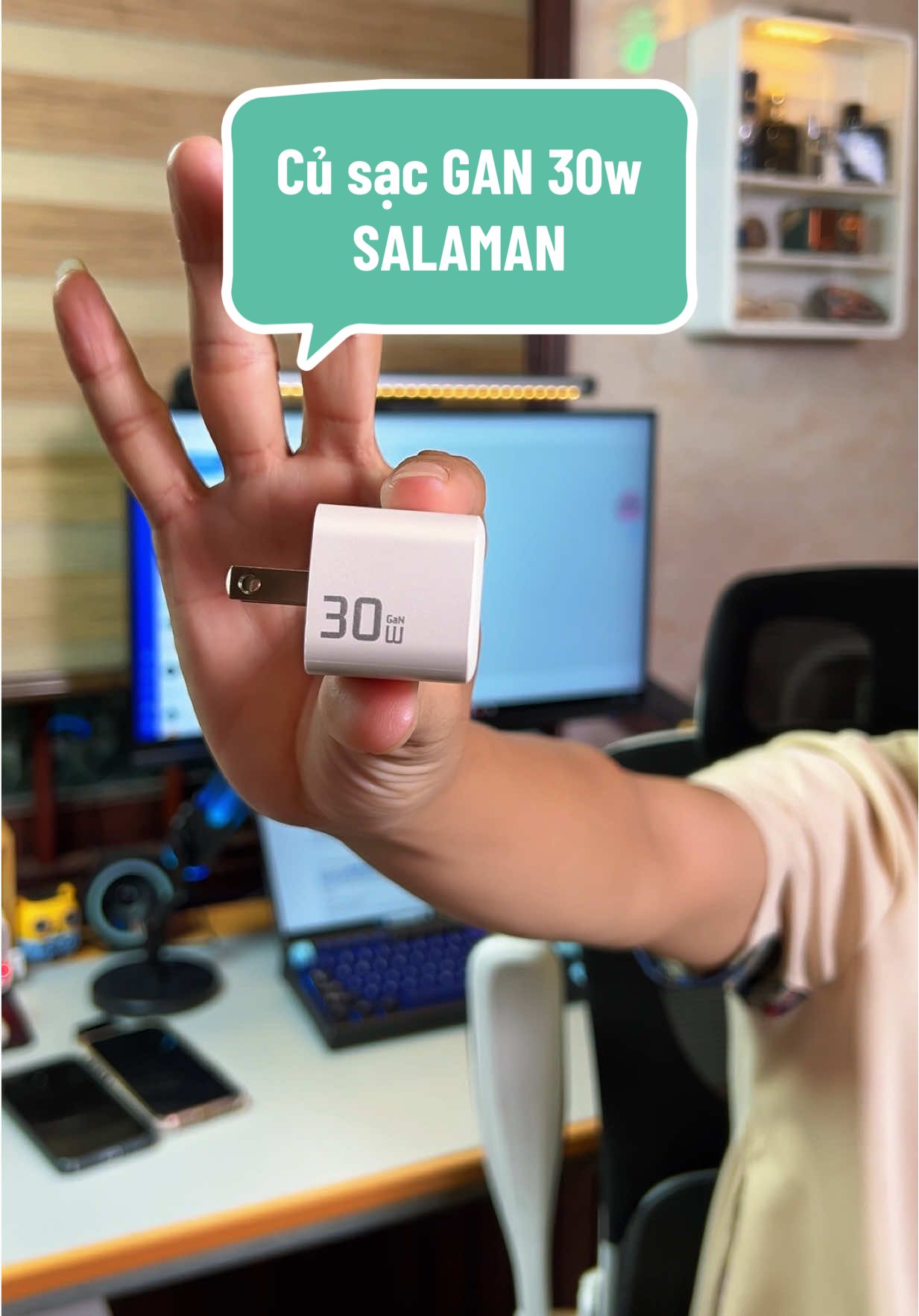 Bộ sạc nhanh GAN 30w SALAMAN #sacnhanh #salaman #sacnhanh30w #cusacnhanh #ojkdangtien 