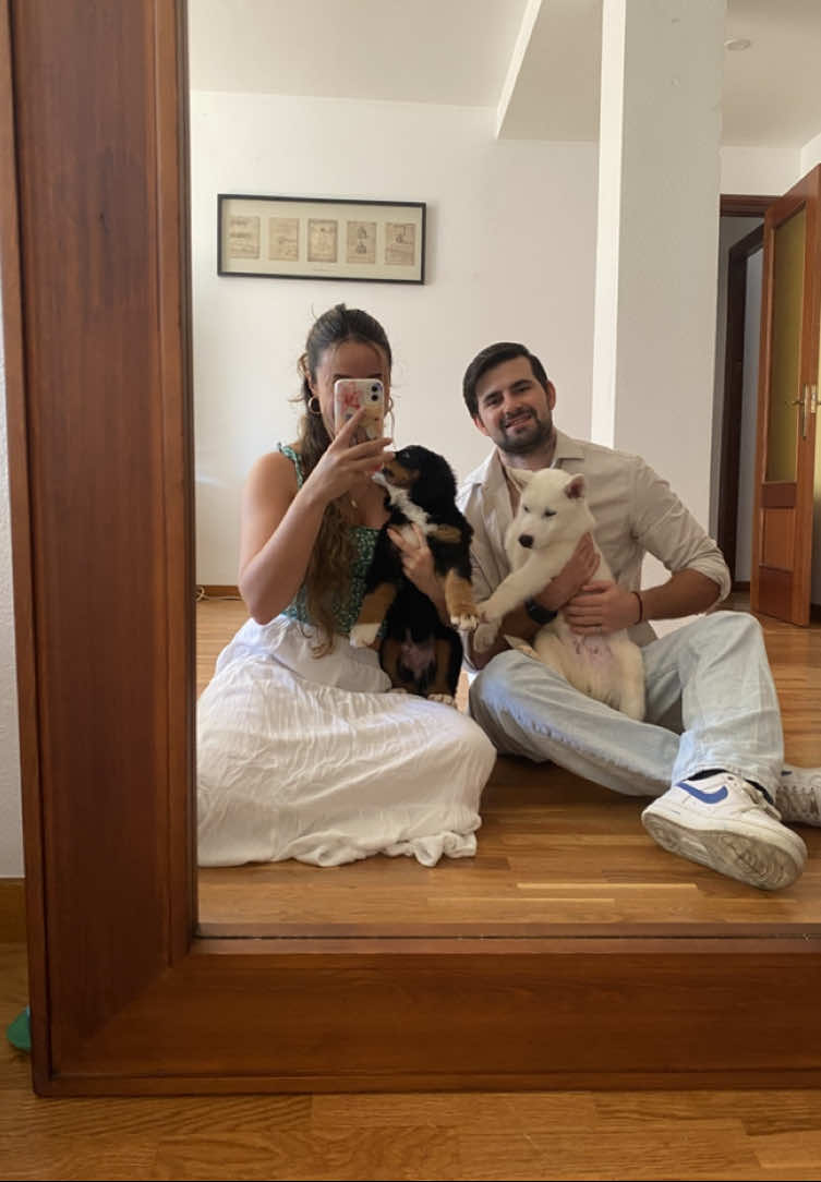 Living on a dream ☁️💫🐾🧡 #CoupleGoals #PuppyLove #LifeInMy20s #DogTok #OurLittleFamily  