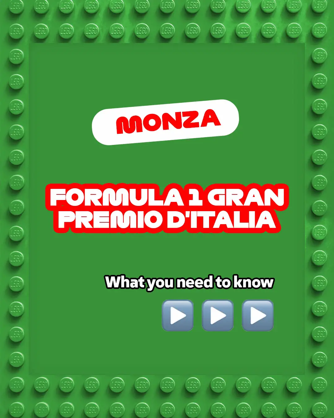 Drop a ❤️ in the comments if you love this track👇 #LEGO #F1 #LEGOF1 #BuildTheThrill #ItalianGP 