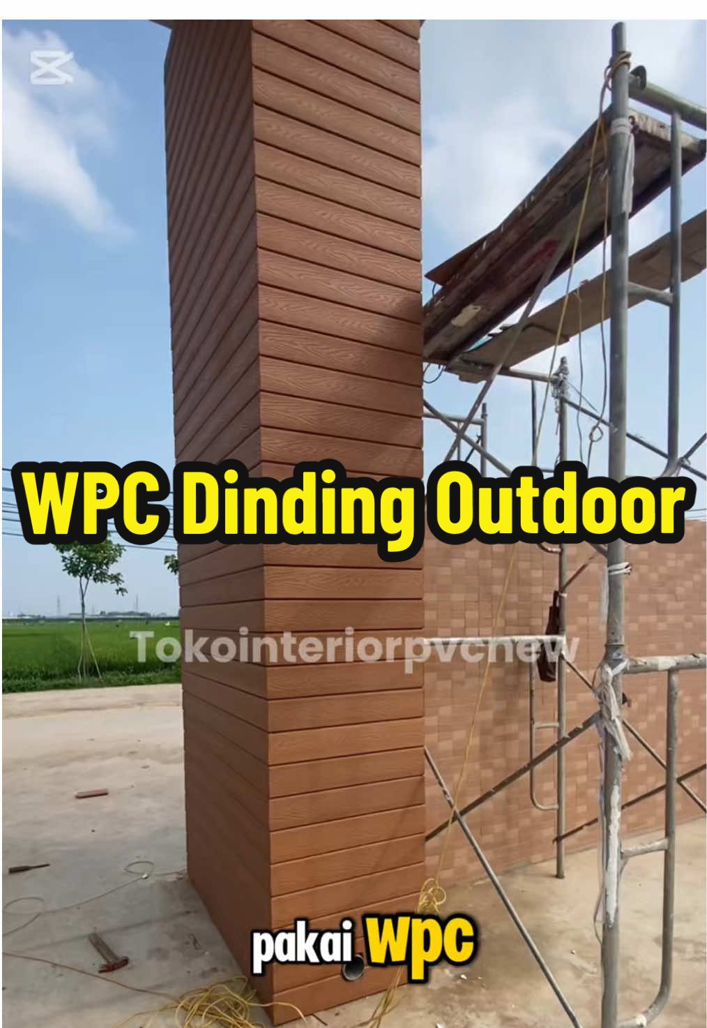 Dinding luar ruangan lebih hemat kalau dilapisi WPC CLADDING Motifnha elegan, awet, aman untuk area outdoor. Tidak perlu finishing atau coating lagi ✨✨ #fyp #wpc #wpcoutdoor #cladding #exterior 