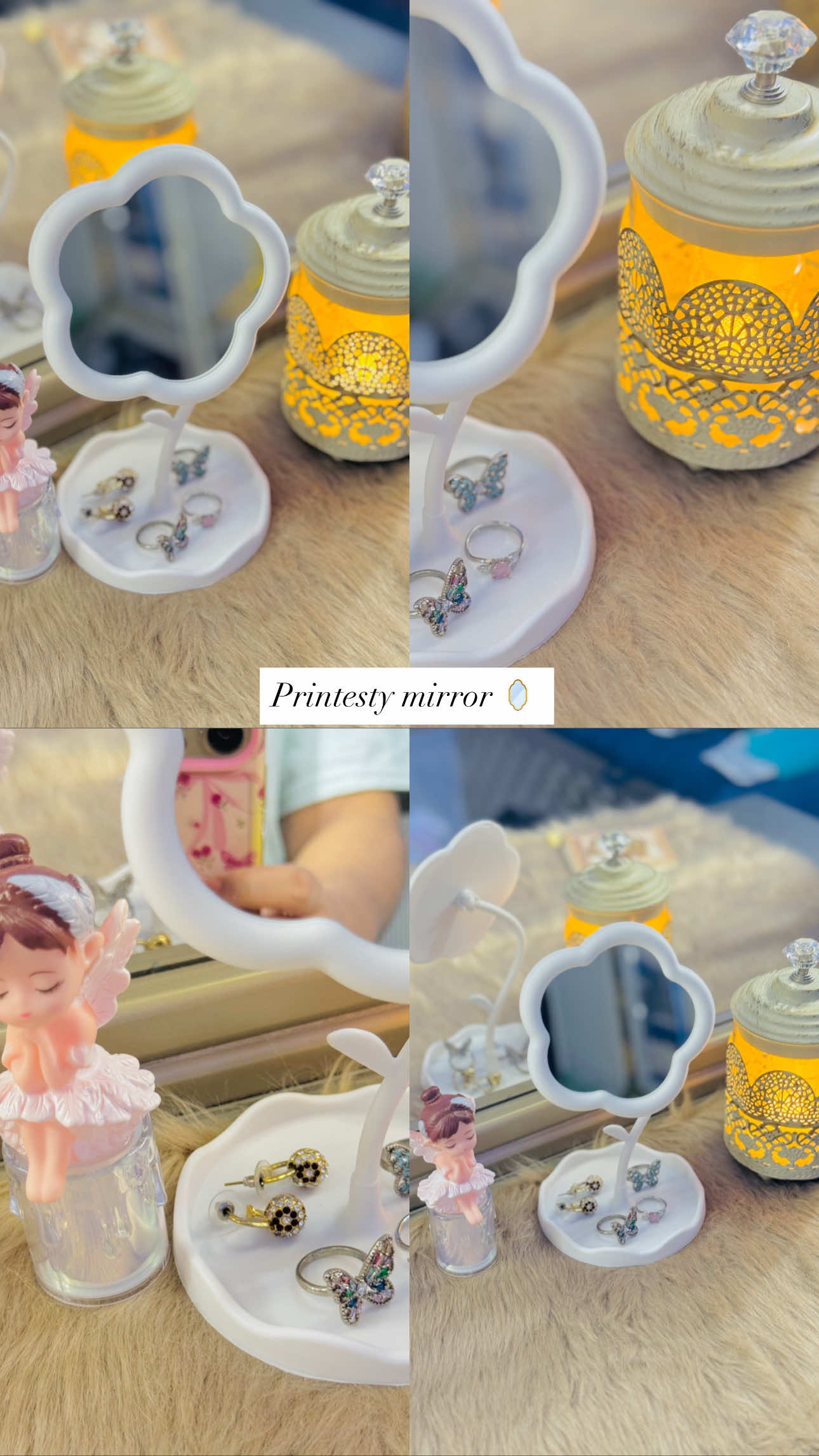 🌸 ‌Flower Mirror 🪞 cute aesthetic look #printresty #flowermirror #kawaii #cutedecor #decoracion 