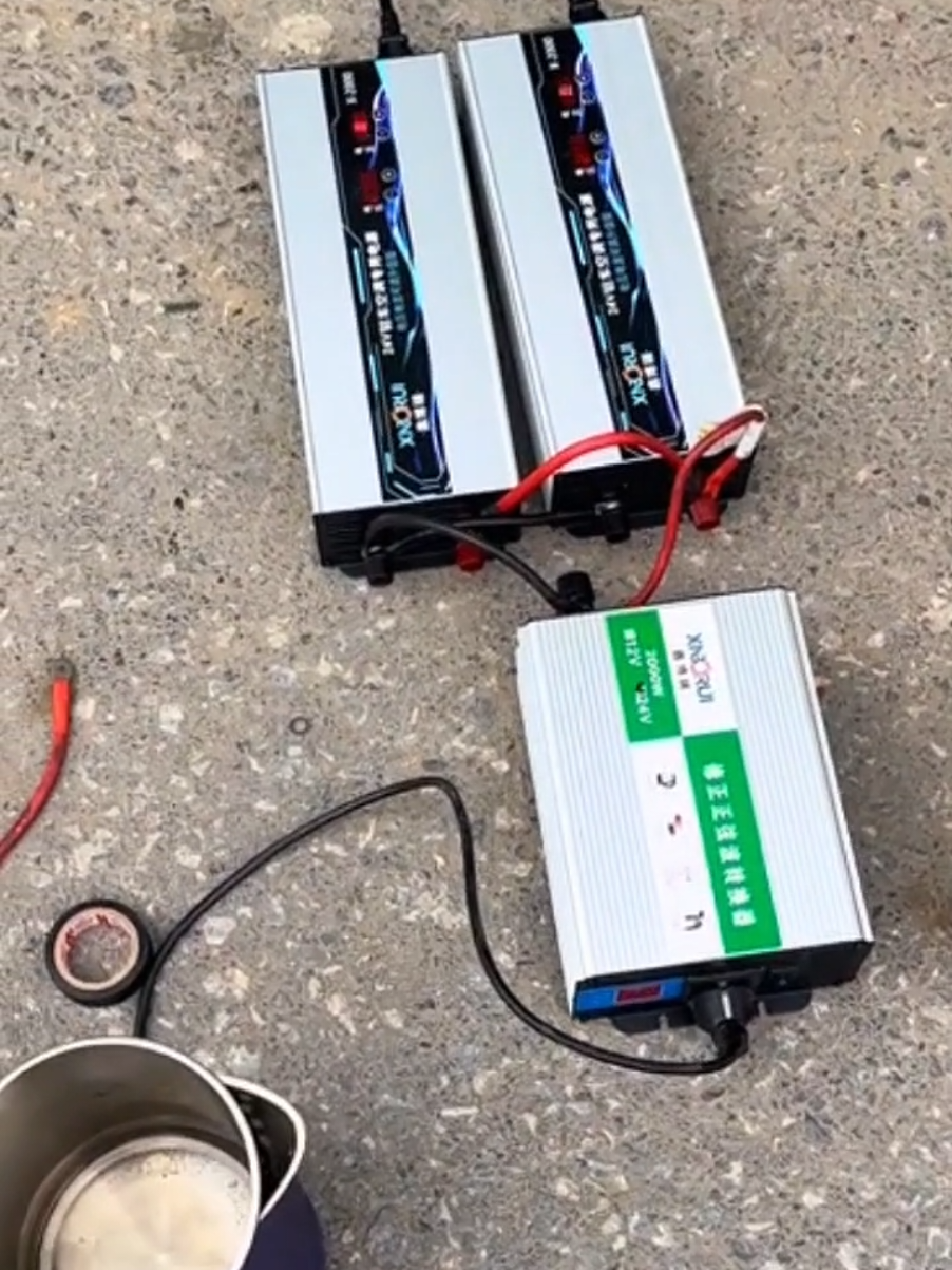 test kích điện Inverter 2000w liên tục và hai cục nguồn 12V ra 24V#kichdienbinhpinshop #kichdien12vlen220v #kichdien 