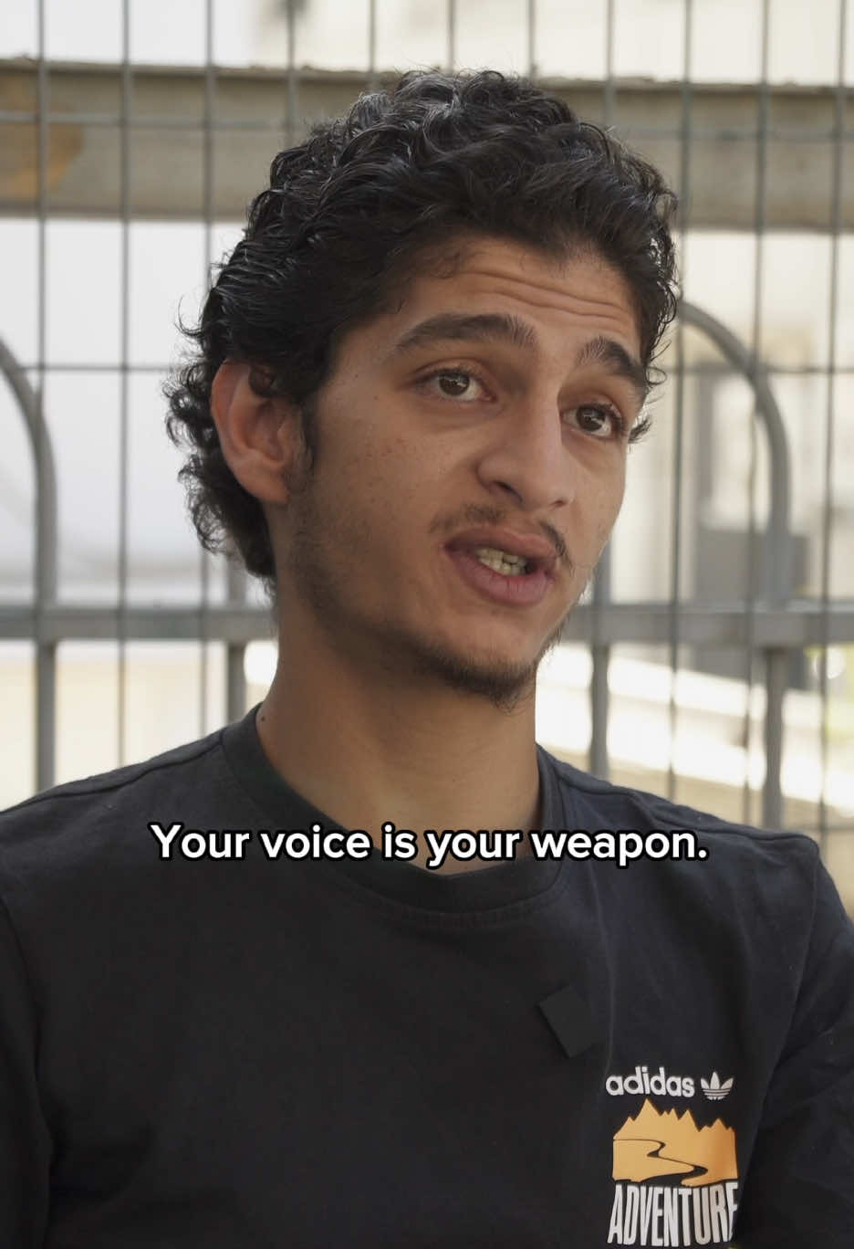 Meet Mohammed, a 23-year-old Palestinian citizen of Israel from Jaffa. His mother is from Jaffa and his father was from Gaza. Because of the Israeli government’s racist family unification laws, his parents were separated. His father was jailed, deported to Gaza, and last month was killed there at the hands of the Israeli government. Listen to Mohammed talk about what it means to be silenced and oppressed by your own government while trying to live “normally” amid a genocidal war.