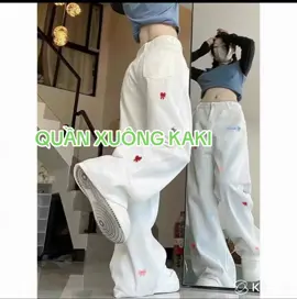 #xuhuong2025 #hàngquangchau #ShopThoiMevaBe Quần Xuông Kaki thêu nơ chất đẹp lắm mọi người ạ #Shop__đang__Sale nhé 