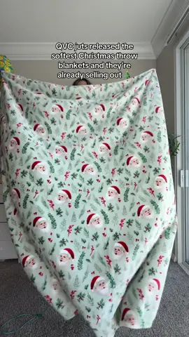 The SOFTES throw blanket for Christmas!!! I’m obsessed! #qvc #blanket #christmasblanket 