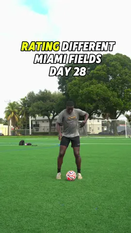 Have you played here before? RATING different Miami soccer fields day 28: Dowdy Field⚽️✅ #fyp #Soccer #football #tutorial #skill 
